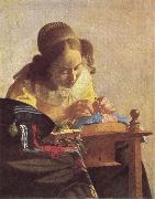 Jan Vermeer The Lacemaker oil on canvas